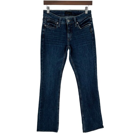 Silver Jeans Co. Womens Mid Rise Bootcut Jeans Size 26 Blue Denim Dark Wash - Picture 1 of 13